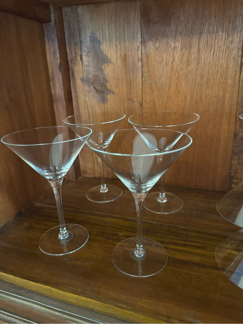 Williams Sonoma Clear Martini Glasses - Set of 4 hand blown from Hungary